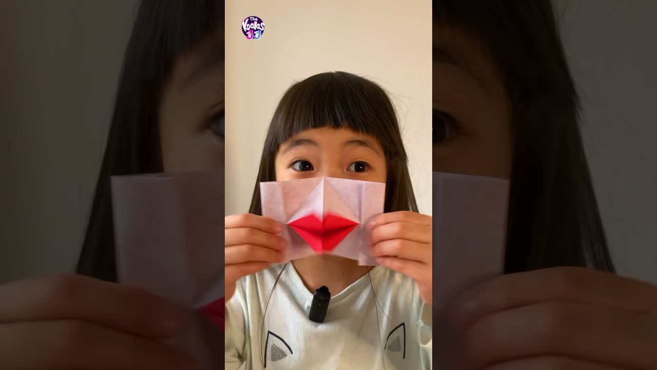 Keeping the Kids Quiet | Making a Paper Origami Mouth | Easy Craft for Kids #shorts #origami #paper