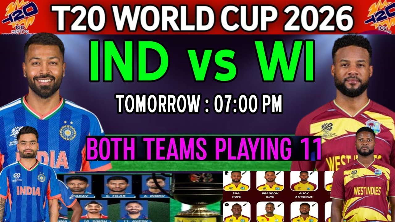 T20 World Cup 2026 Super -8 India vs West Indies Playing 11 |Ind vs Wi Playing 11 T20 World Cup 2026