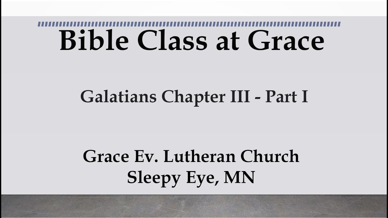 Bible class, January 11 2026, Grace Ev. Lutheran Church, Sleepy Eye, MN