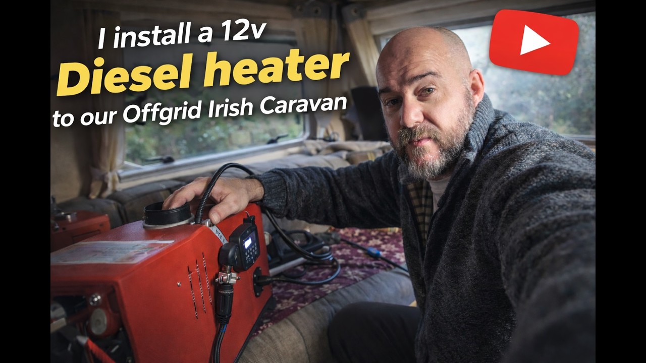 Installing a portable 12 volt diesel heater into a caravan