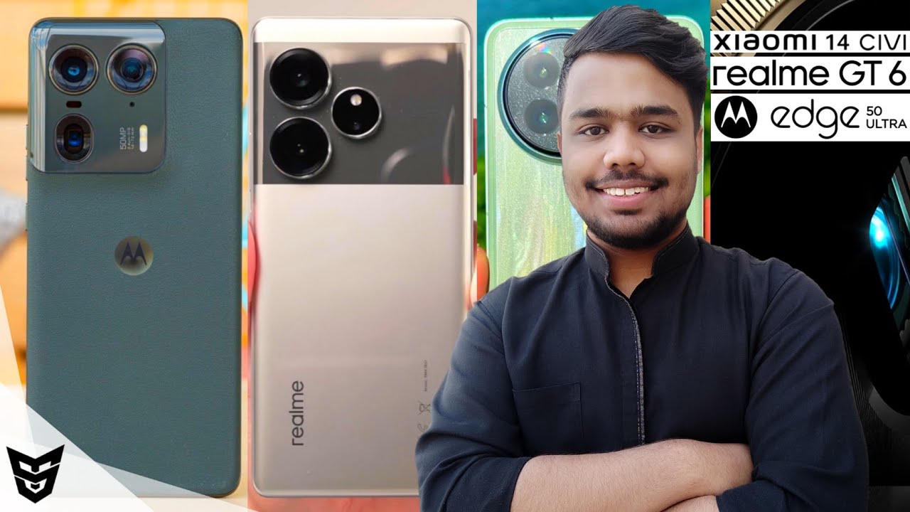 Motorola Edge 50 Ultra Vs Xiaomi 14 CIVI Vs Realme GT 6 - Detailed Analysis!