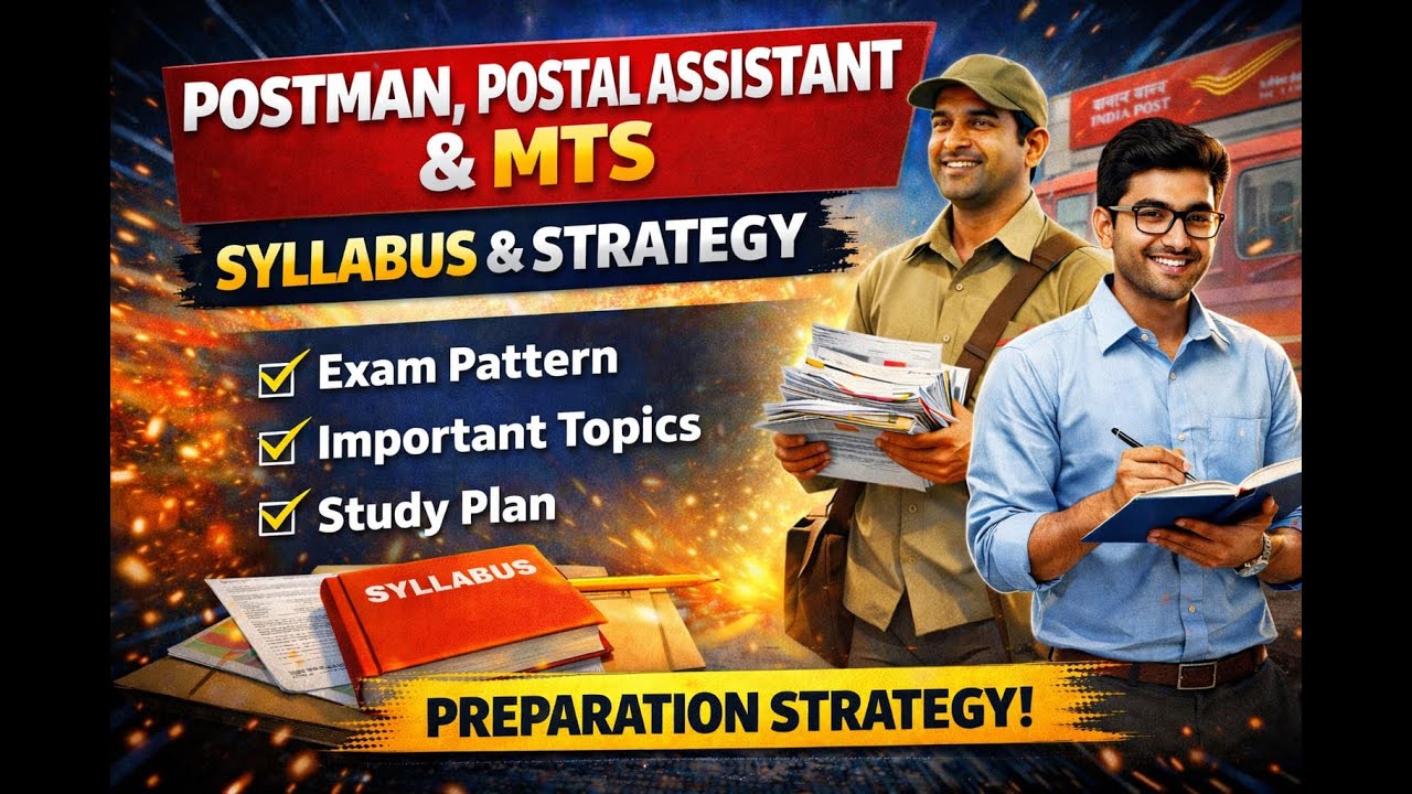 Postman, Postal Assistant & MTS  Syllabus + Preparation Strategy