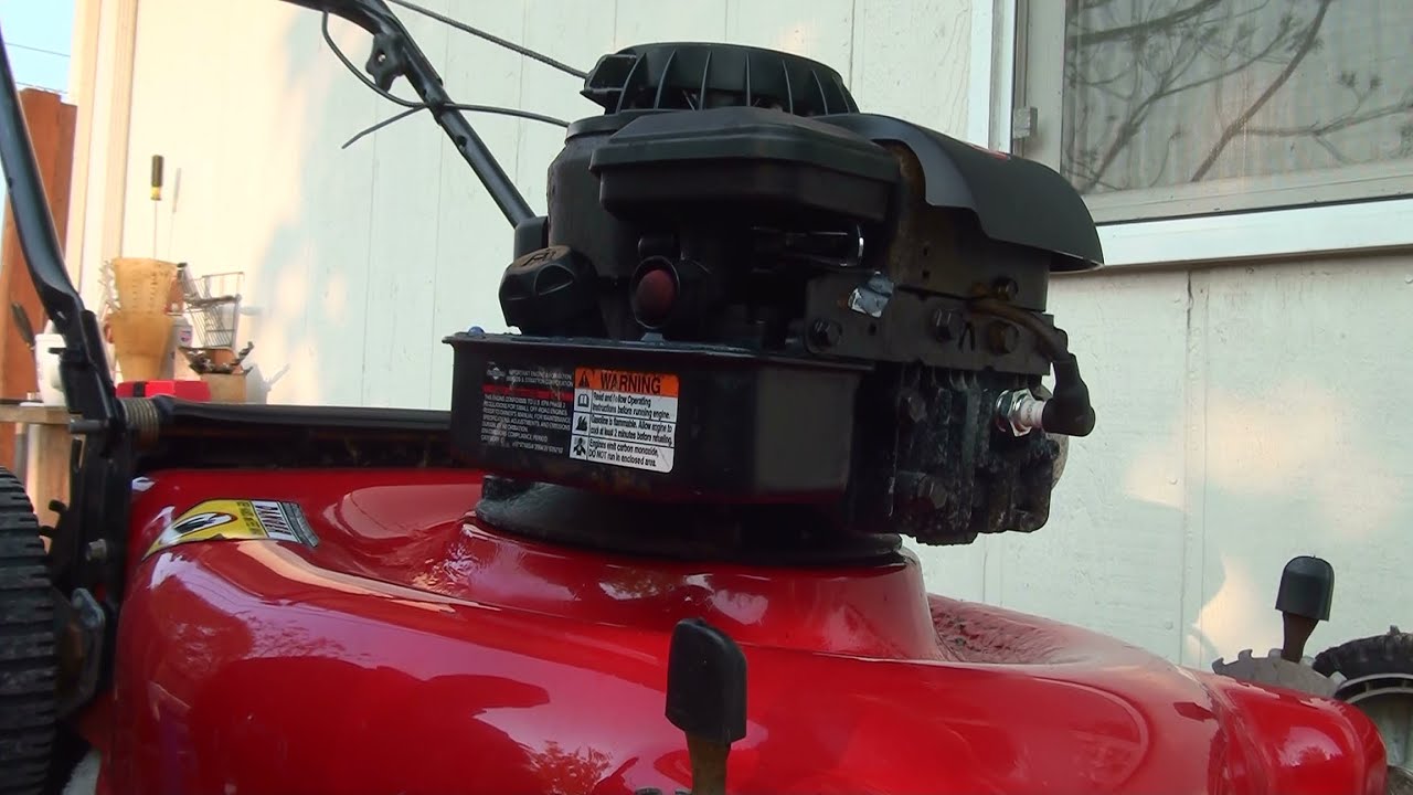 How to REBUILD a Briggs and Stratton lawnmower carburetor REPLACE diaphragm  FUEL pump problem
