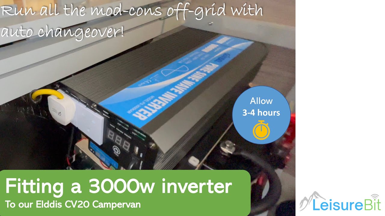 7. Fitting a 3kW inverter to our Elddis CV20 campervan with auto changeover (see also safety update)