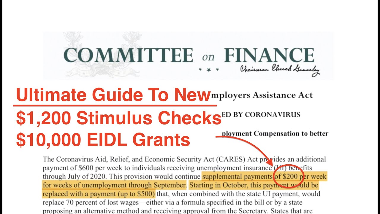 Ultimate Guide to the New Stimulus Proposal // $1,200 Stimulus Checks, $10,000 EIDL Grants