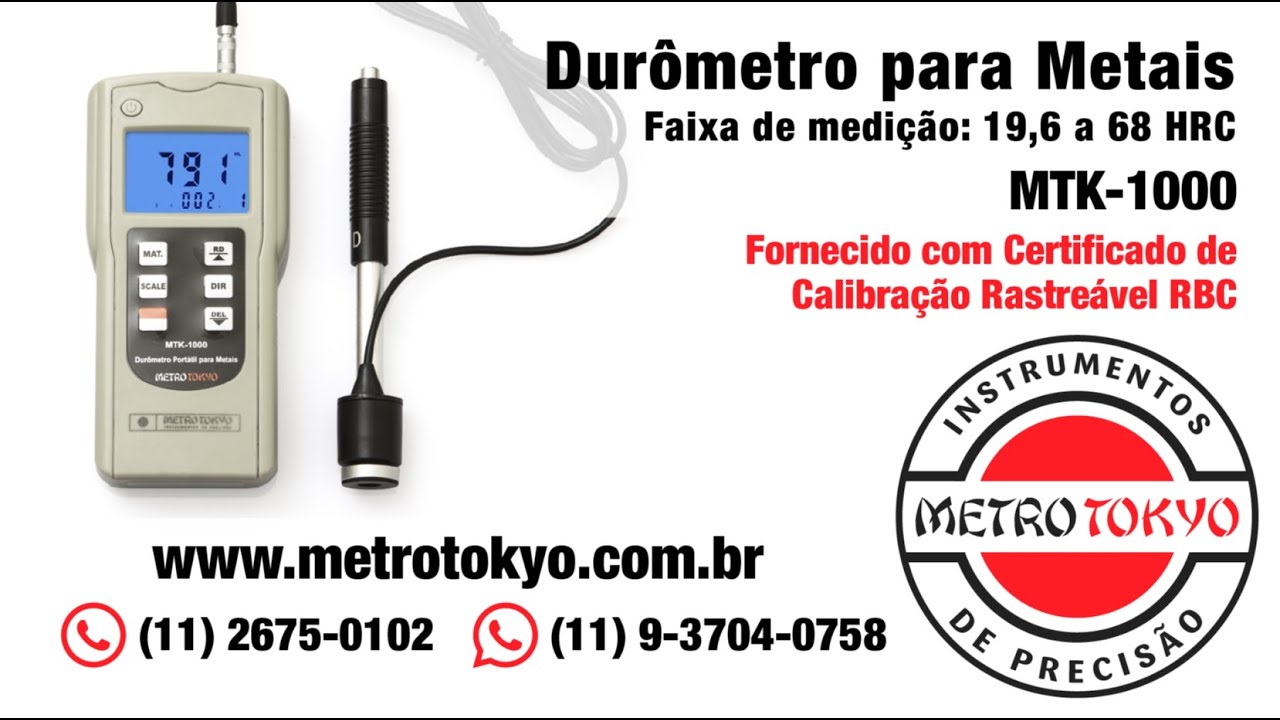 DURÔMETRO PARA METAIS - MTK-1000