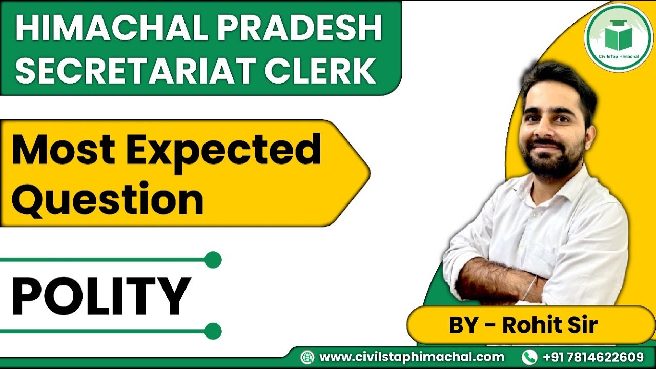HP Clerk Exam l Most Expected Questions | Polity | CivilsTap Himachal