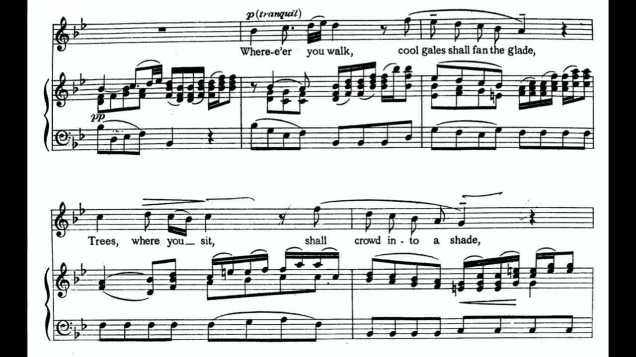 Where'er You Walk (Semele - G.F. Händel) Score Animation