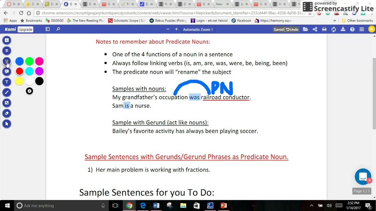 Gerund as Predicate Noun