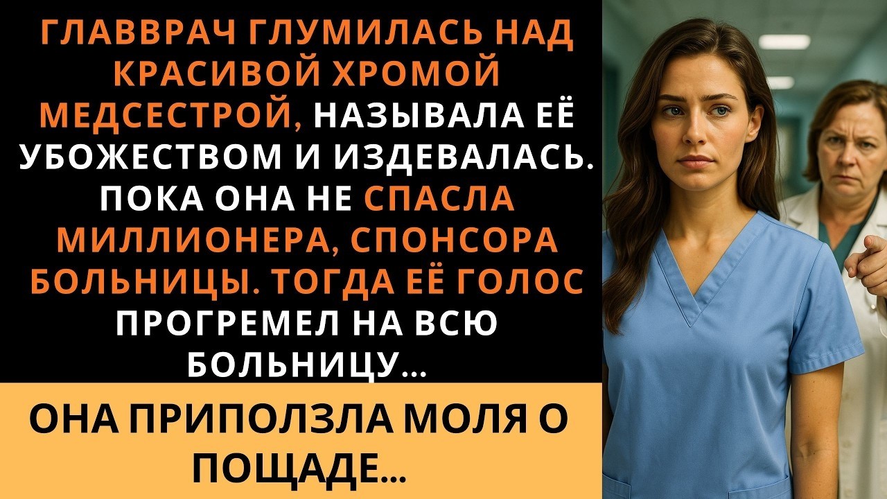 Главврач глумилась над красивой хромой медсестрой, называла её убожеством и издевалась Пока она не