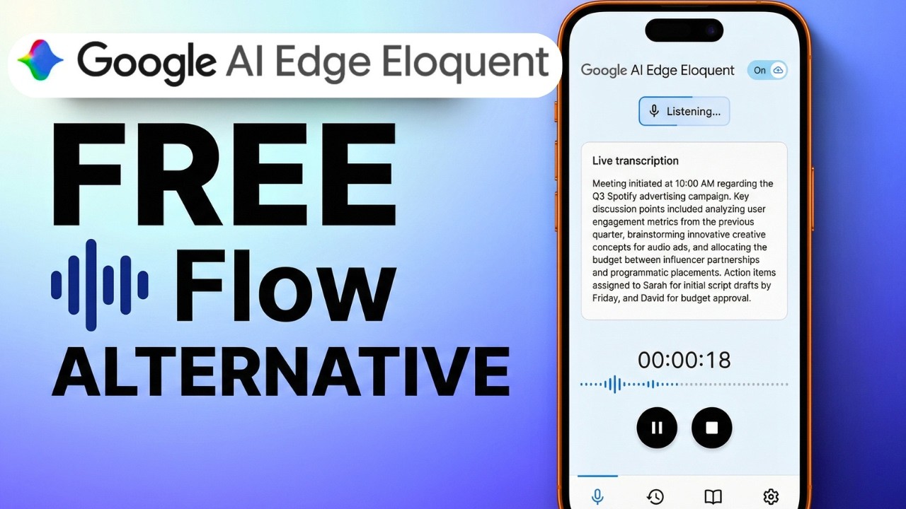 Google AI Edge Eloquent (бесплатное приложение для диктовки с использованием ИИ)
