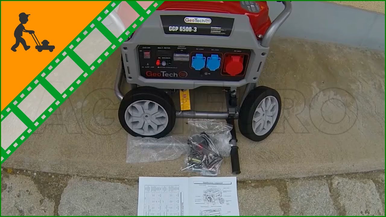 Montaje generador de corriente GeoTech Pro GGP 6500-3