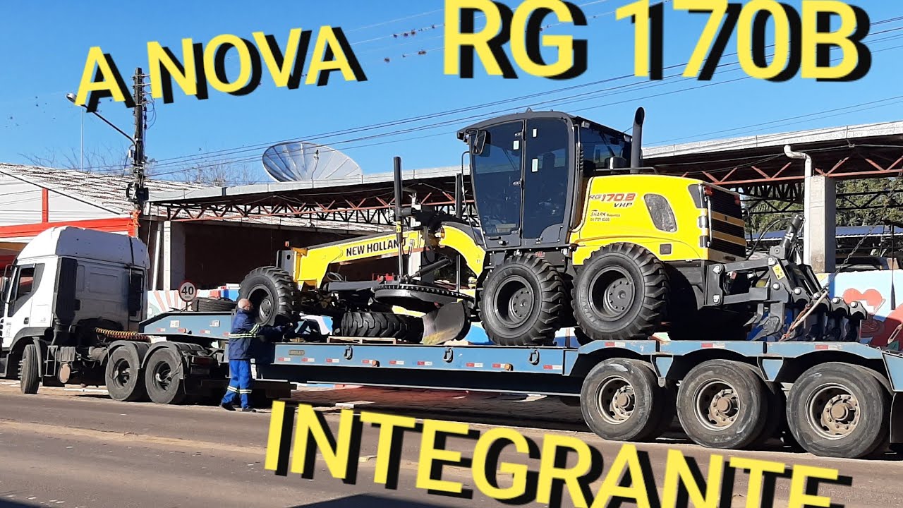 MOTONIVELADORA NEW HOLLAND RG170B-A BRUTA CHEGOU 🚜🚜