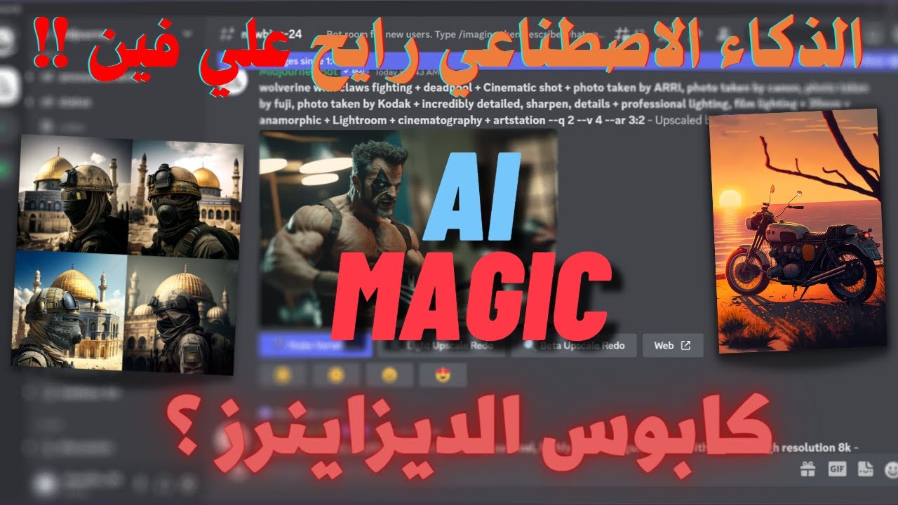 شرح تريند الذكاء الاصطناعي المذهل..الAI مخبيلنا ايه تاني !! Mid Journey Tutorial
