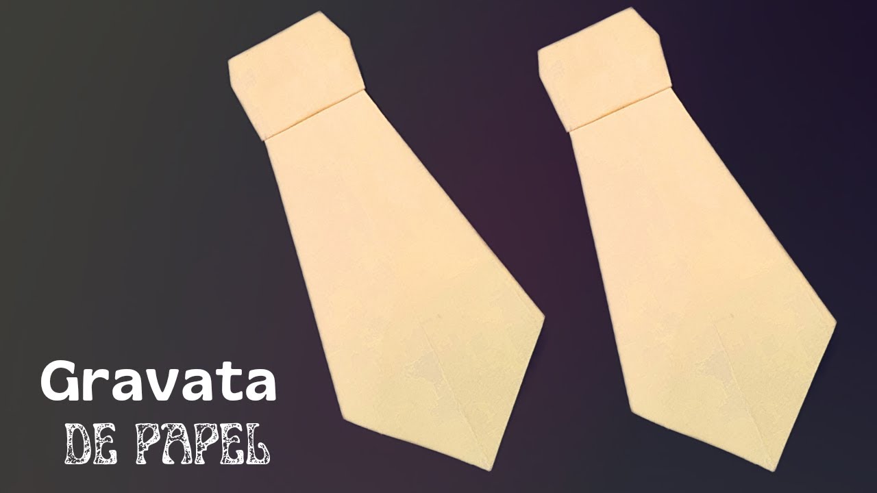 Como fazer gravata de papel - Origami