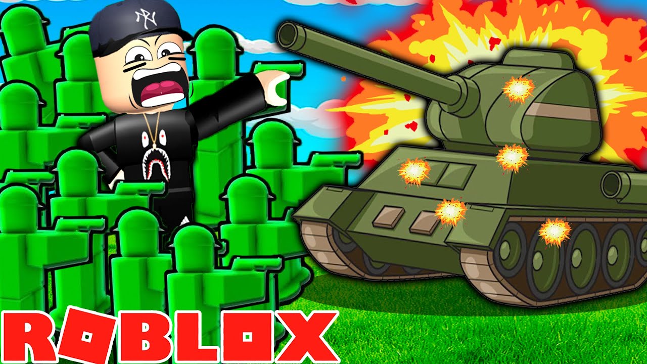 Ejercito de Soldaditos de Juguete VS Tanque de Guerra 💣 en Roblox Toy SoldierZ