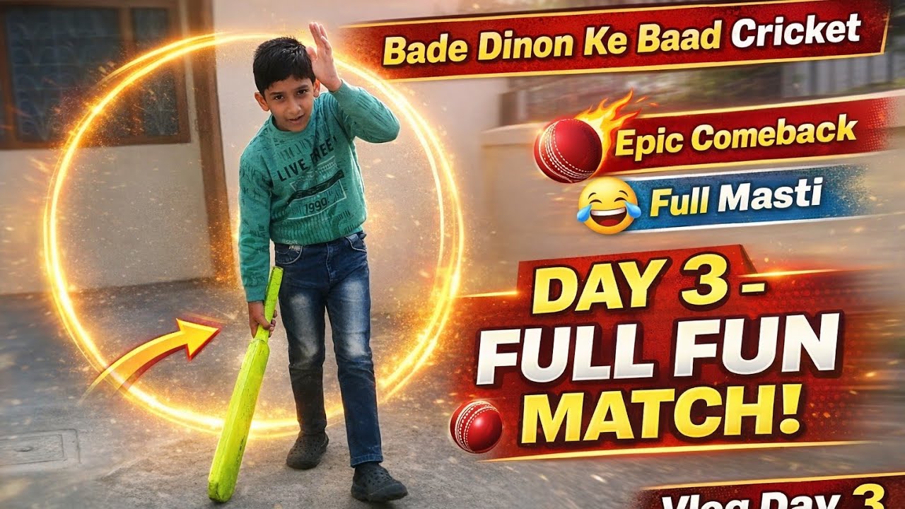 😍 Bade Dinon Ke Baad Cricket Khela – Day 3 | Full Fun Match 🏏 | AakarshPanwarVlogs💖