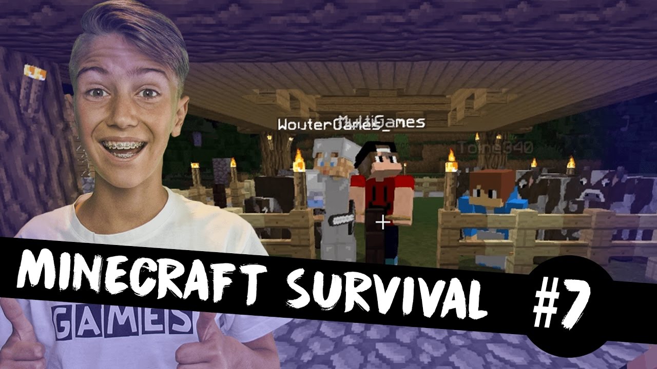 Minecraft Survival #7 - KOEIENSTAL BOUWEN