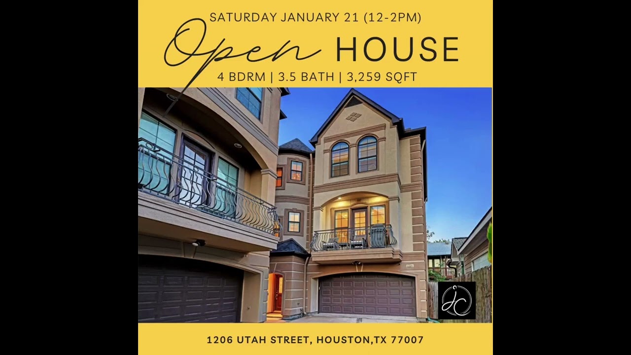 OPEN HOUSE 1206 Utah Street, Houston,TX 77007