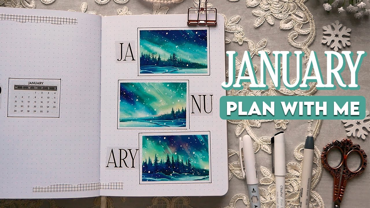 🌌Организация ежедневника Bullet Journal на январь 2026 года — простой план со мной