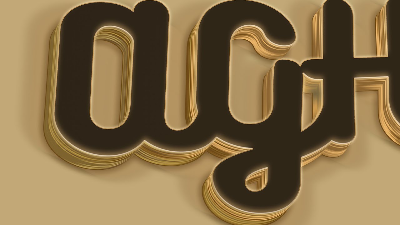 Photoshop Realistic 3D Text Effect Mockup Tutorial 2019