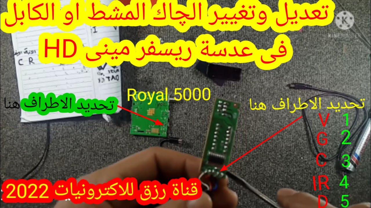 طريقة تغيير كابل عدسة ريسفر royal hd|تعديل وتغيير چاك وسلك عدسة ريسفر مينى 2022