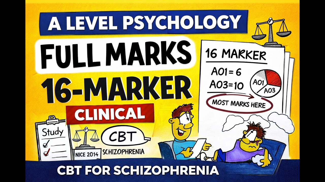 How to Write a FULL Marks 16-Marker | A Level Psychology Clinical (CBT for Schizophrenia)