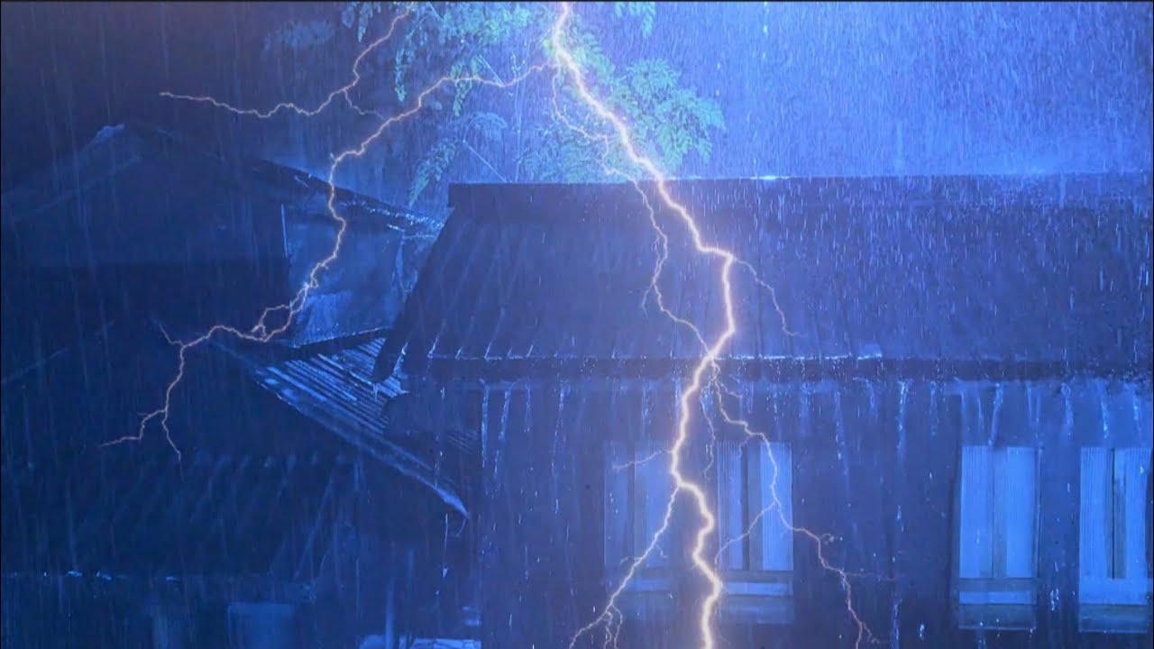 within 5 minutes you will be in a deep sleep with heavy rainstorm and thunder sounds
