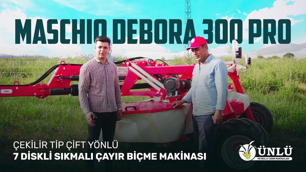 Maschio Debora 300 Pro // Çekilir Tip Çift Yönlü 7 Diskli Sıkmalı Çayır Biçme Makinası #unlutarim