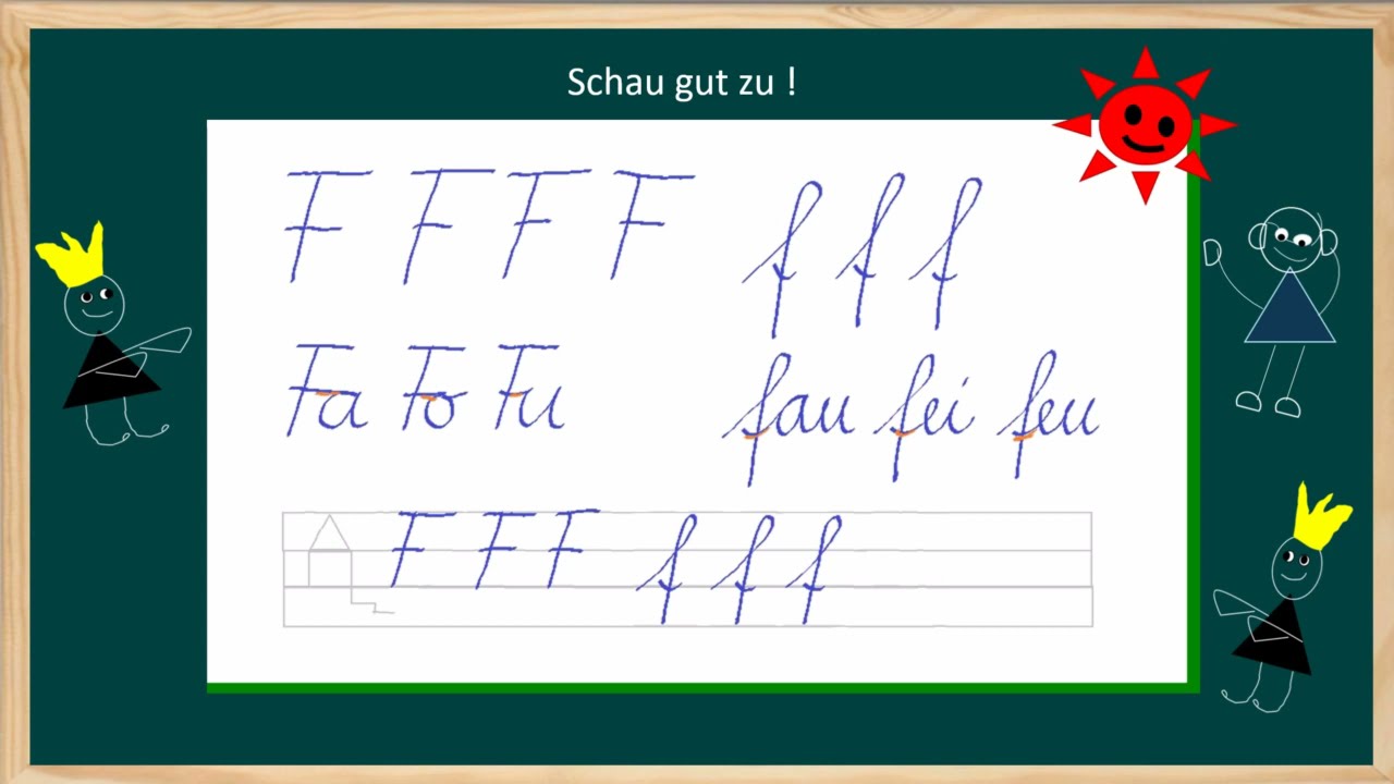 Einführung F, f -puste kräftig, rate mit und lies mit mir Klasse 1