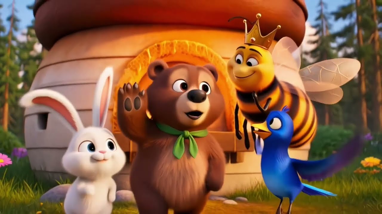 नन्हा भालू और शहद का राज​🍯​🐝​🐻‎​Hindi Kahaniya for Kids‎​3D Animated Hindi Stories‎​Moral Stories 