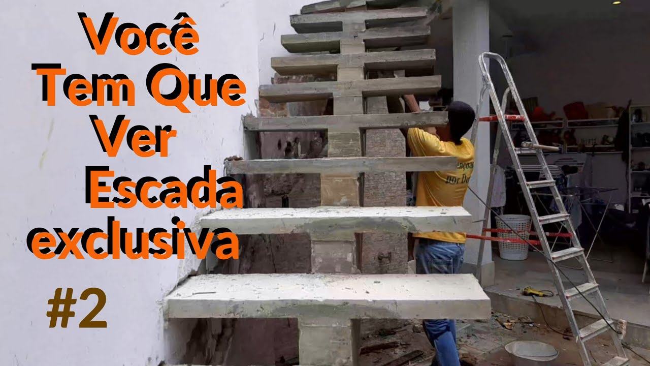 COMO FAZER ESCADA VIGA CENTRAL DIFERENTE, parte 2 #foryou #viral #viral #escada