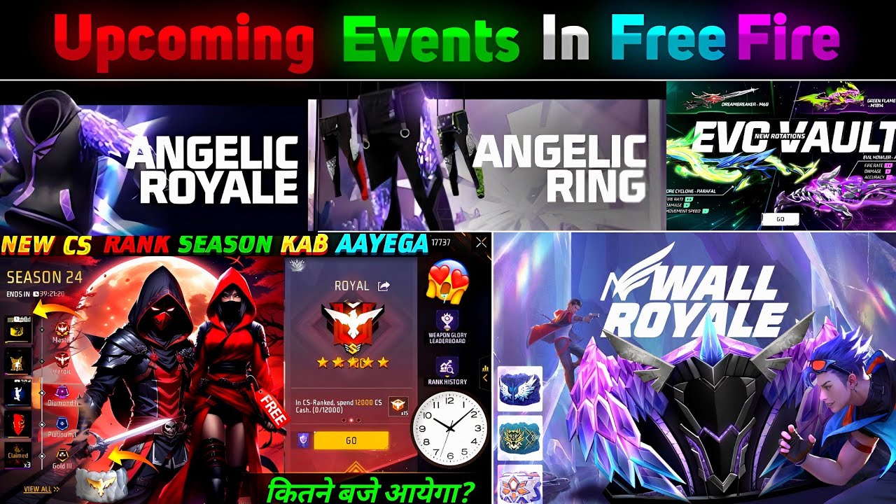 CS Rank Reset + Angelic Events + New Evo Vault 🥳🤩 | Free Fire New Event | Ff New Event | New Events