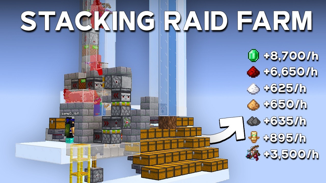Minecraft Best Stacking Raid Farm 26.1 | Insane Loot & XP