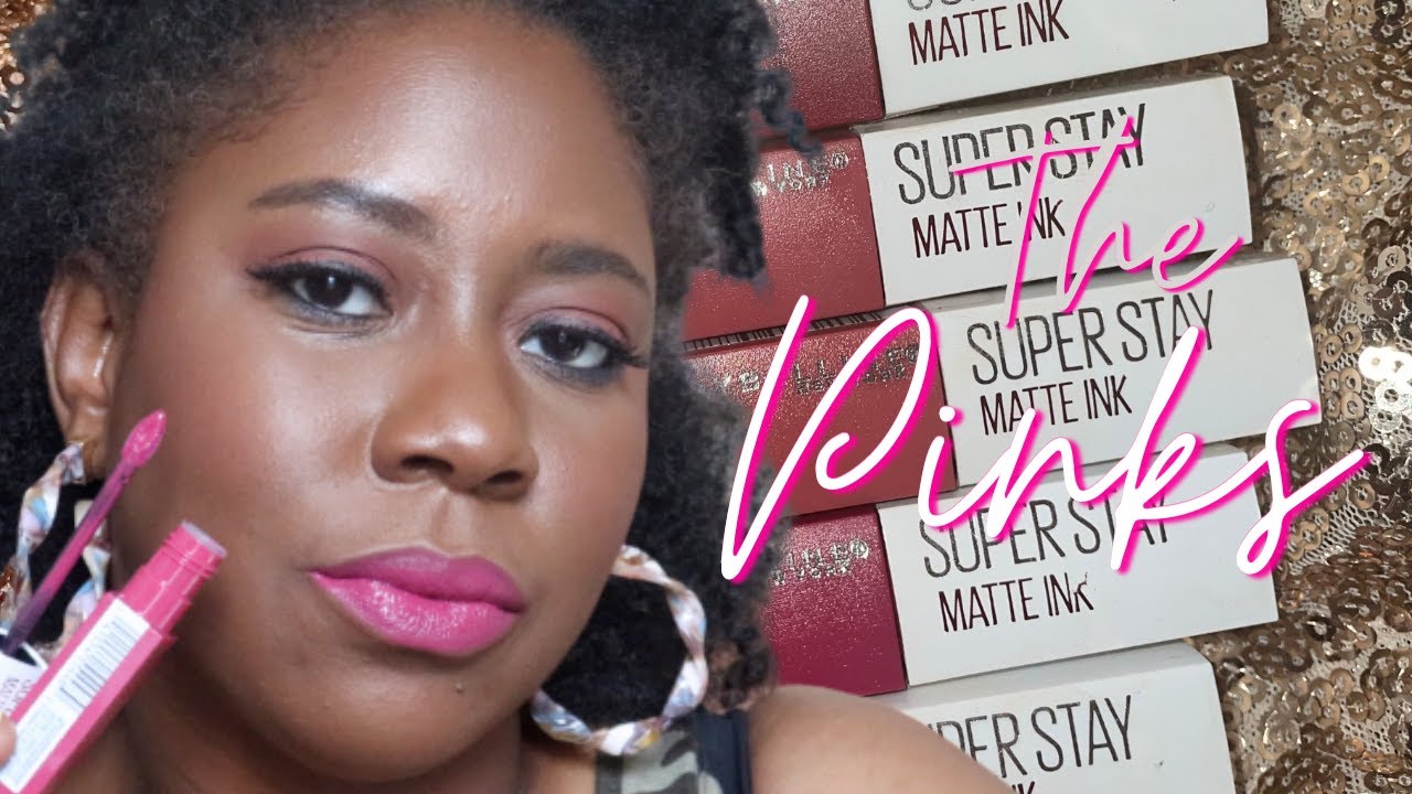 MAYBELLINE SUPER STAY MATTE INK LIPSTICK SWATCHES - THE PINKS