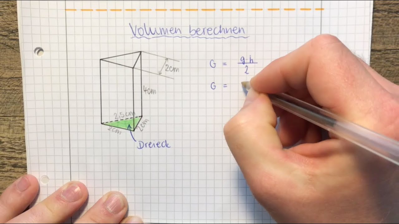 Volumen von Prismen berechnen