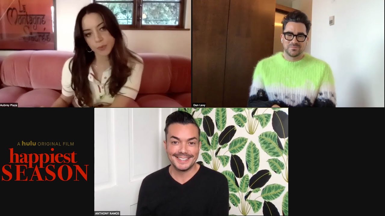 Dan Levy and Aubrey Plaza on the LGBTQ-inclusive holiday movie Happiest Season