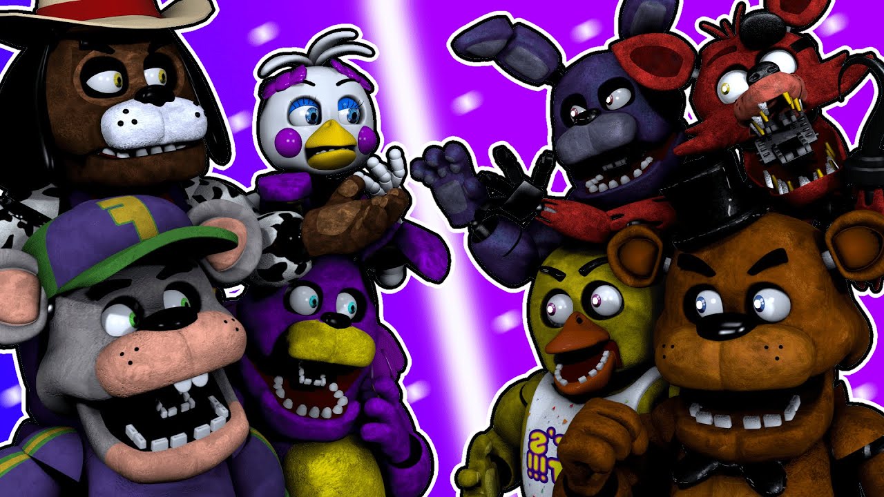 [SFM FNaF] Originals vs Chuck E. Cheese Animatronics