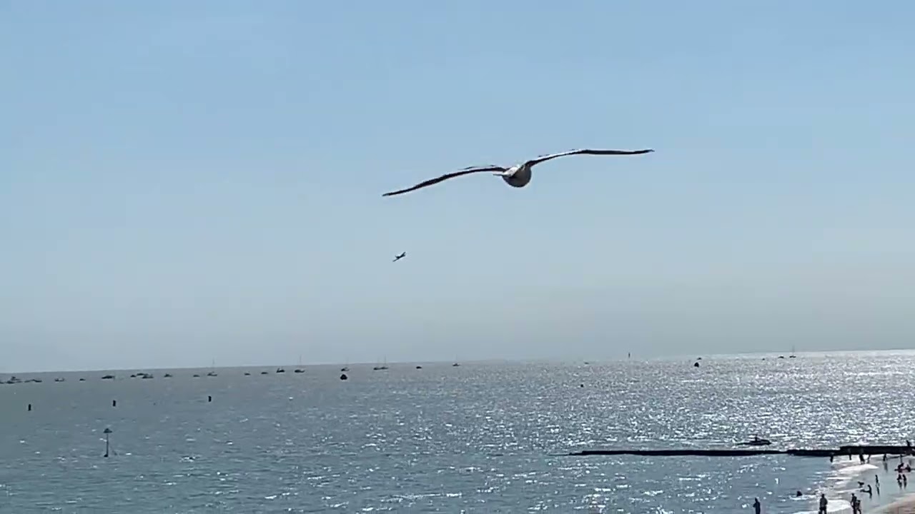 Lancaster Bomber, Spitfire and Hurrice displaying at Clacton Airshow 2022