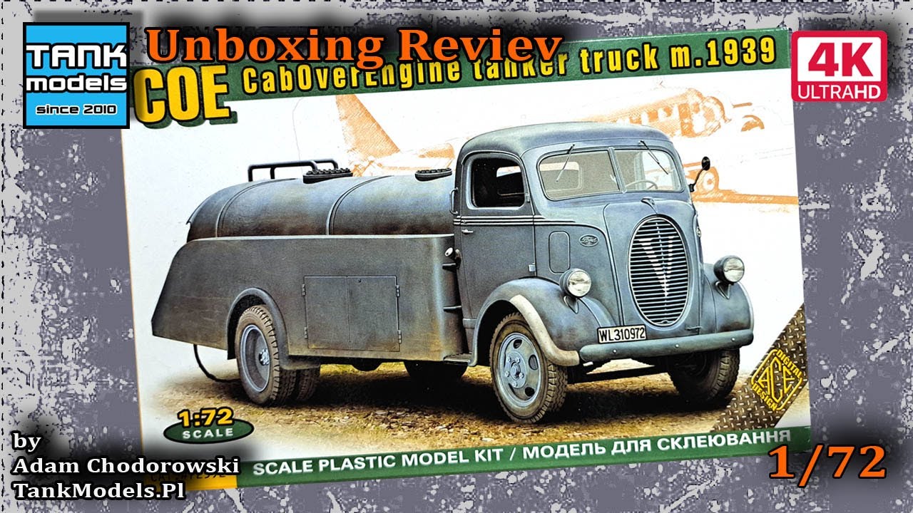 Unboxing 333 - 1:72 Ford COE tanker truck m.1939 - ACE Models 72592