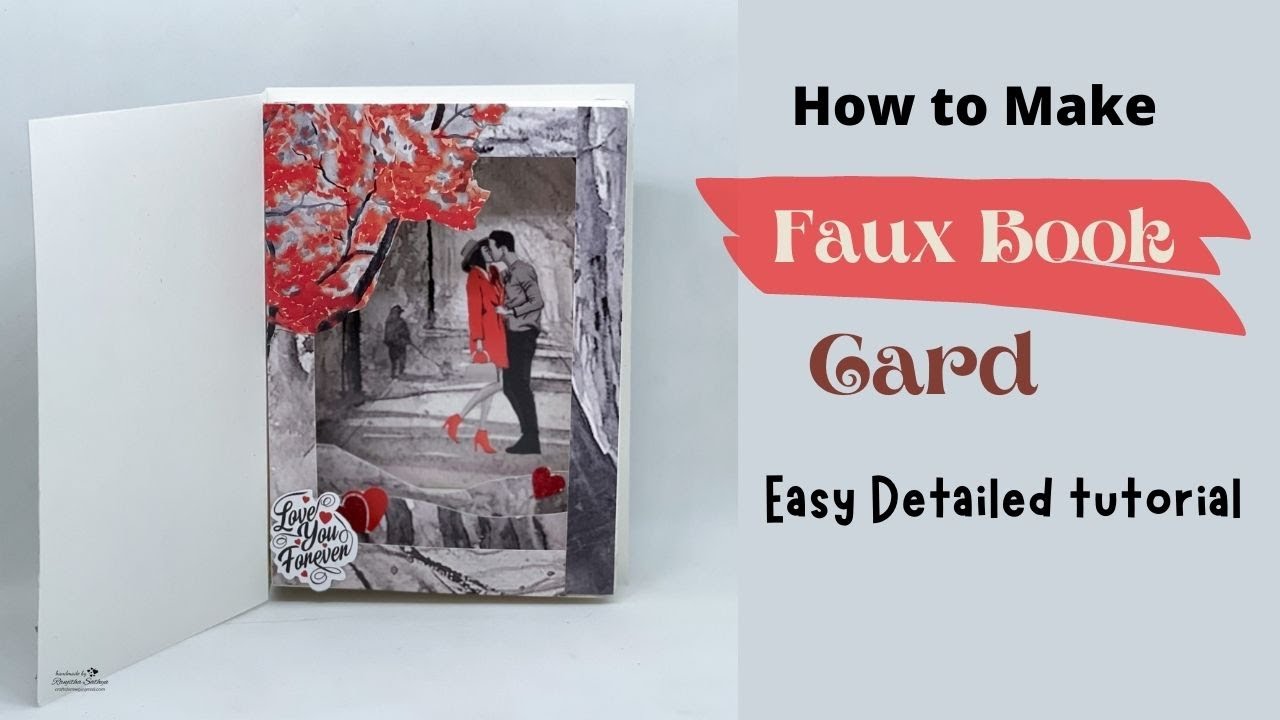 FAUX BOOK CARD | Beautiful Handmade Valentine's Day Card Idea |DIY Greeting Card For Valentine’s Day