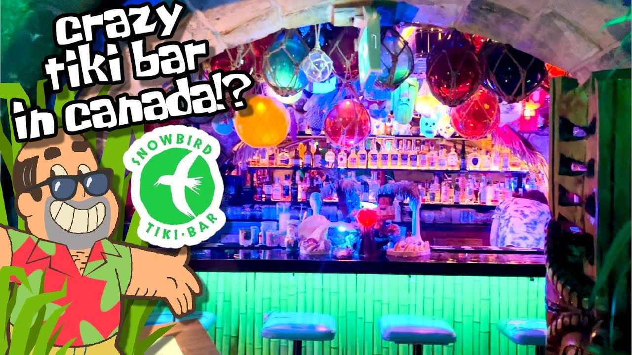 Snowbird Tiki Bar in Montreal Canada with Radioactive Tiki, & Good Vibes Surf Comp