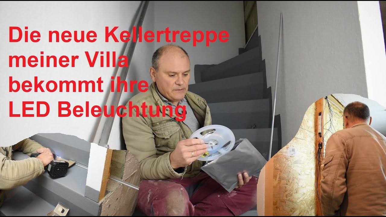 Treppenbeleuchtung für die renovierte Treppe in meiner Villa