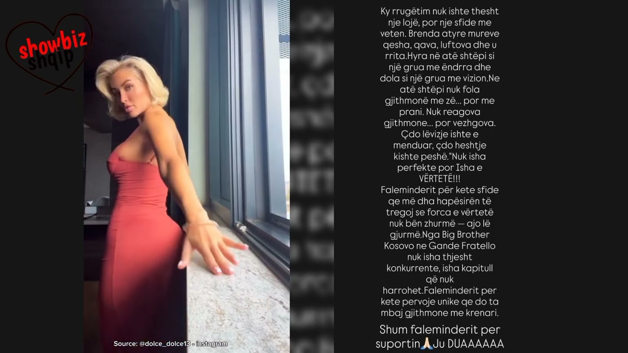 Dolce tregon se a është e kënaqur me Big Brother VIP Kosova 4