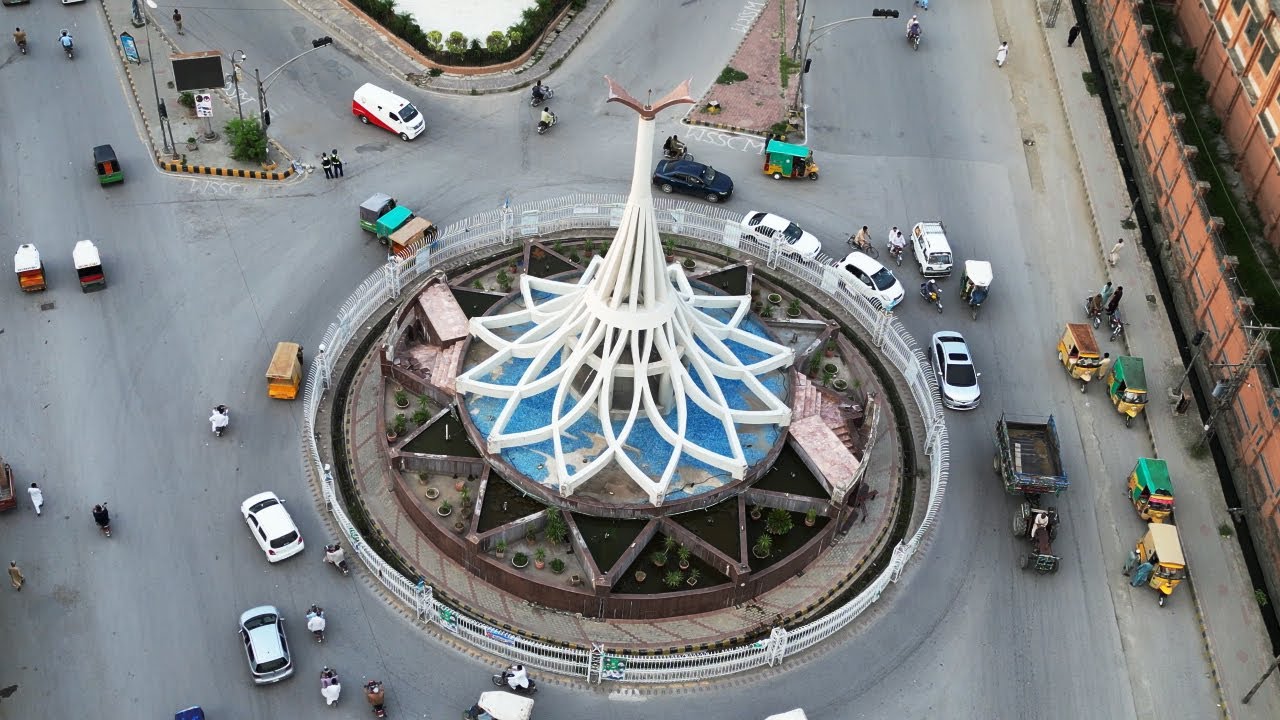 Drone footage of Mardan city #aerialview