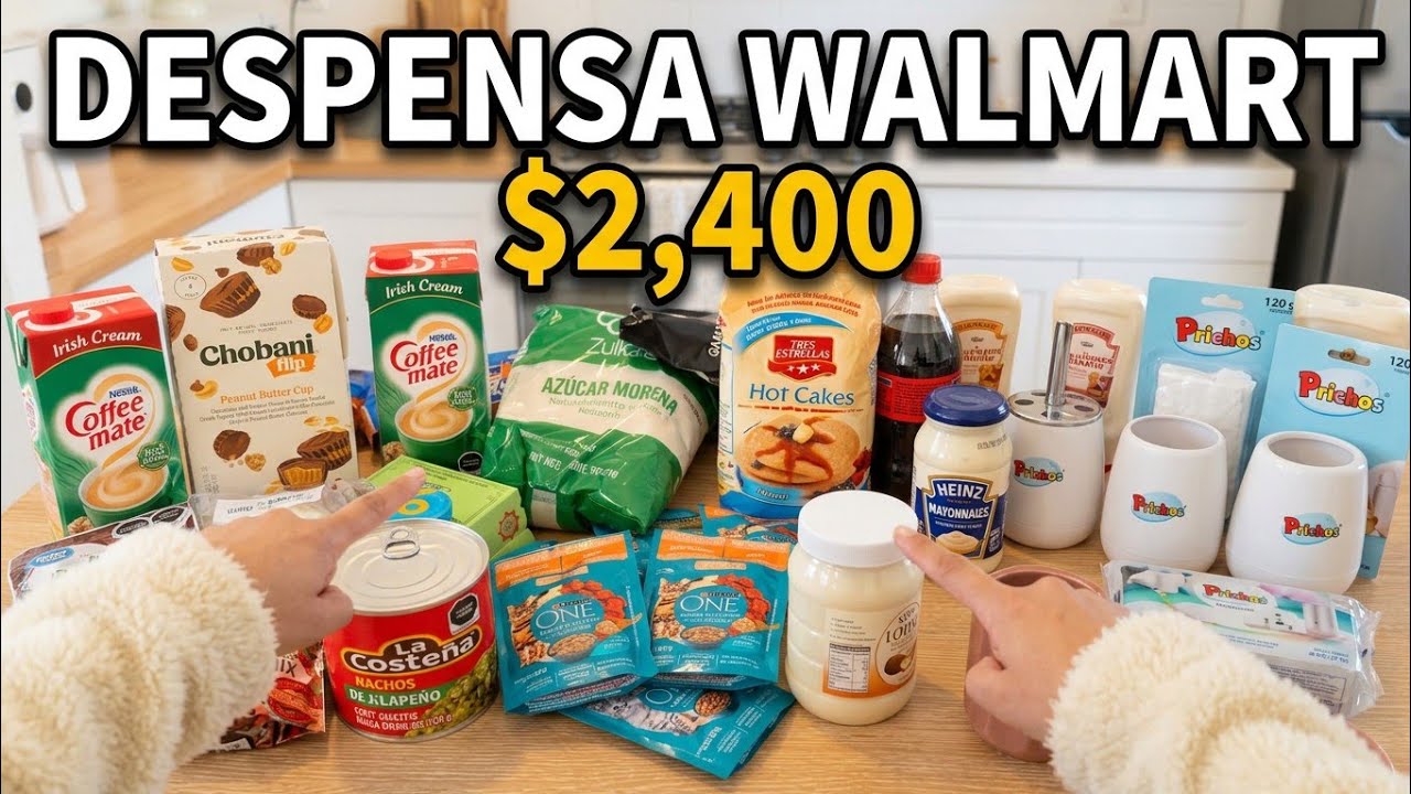 ✅️ Compre DESPENSA en WALMART con $2400 🛒 | Despensa con precios ✨️