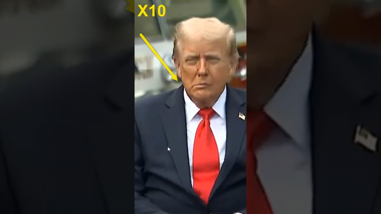 Watch One Side of Trump's Face Droops at Ceremony (X10 Speed)