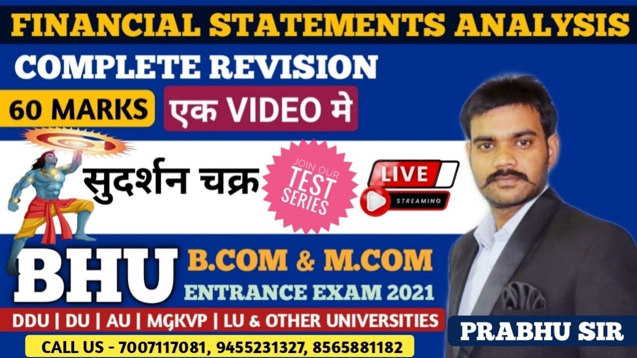 || Complete Revision || FSA ||60 MarkS || BHU B.COM ENTRANCE EXAM 2021 || BHU Mcom Entrance 2021 ||