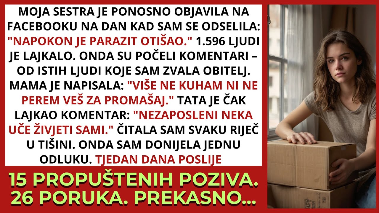 Sestra je na Facebooku napisala da sam parazit. Tjedan dana kasnije – 15 propuštenih poziva