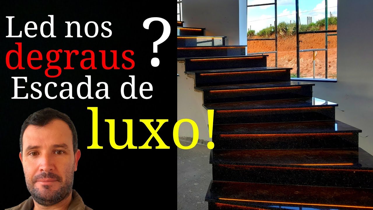 Instalação de LED na escada. Resultado incrível!